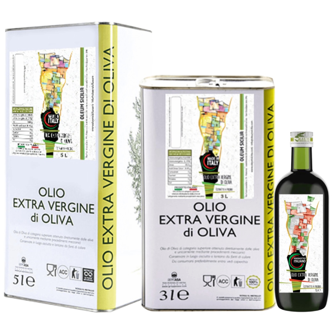olio extra vergine di oliva 100% italiano